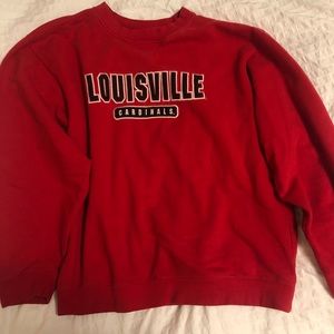 Louisville cardinals red crew neck! (Large)